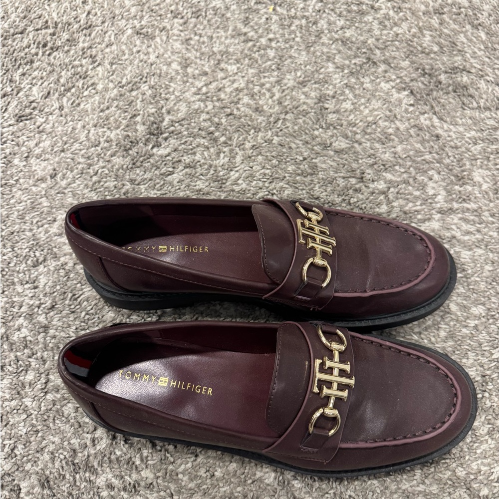 Tommy Hilfiger Women’s Deep Red Loafers